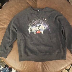 Disney Black Crewneck Sweater with Classic Design